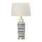 Hello Honey® Black & White Striped Ceramic Table Lamp
